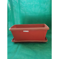 مركن مستطيل 60 سم - بني