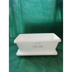 مركن مستطيل 60سم - ابيض