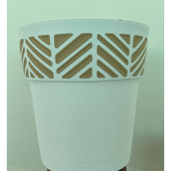 مركن ابيض في بيج 30 سم اردني