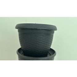 مركن دائري 25 سم - اسود نقشه