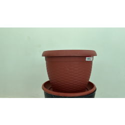 مركن دائري 25 سم - بني نقشه