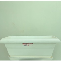 مركن مستطيل 45 سم - ابيض يوناني