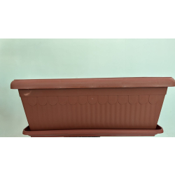 مركن مستطيل 80 سم - بني