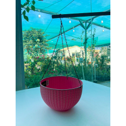 مركن علاق وردي قطر 28 سم وارتفاع 21 سم