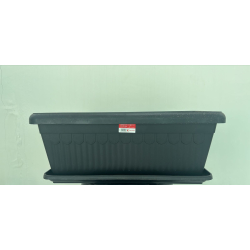 مركن مستطيل 80 سم - اسود 